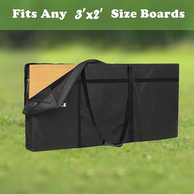 Cornhole Carrying Case, Tailgate Size Cornhole Board Carrying Case for Travel, Cornhole Carrying Bag Fits 3’x2’ Board, Easy to Carry
