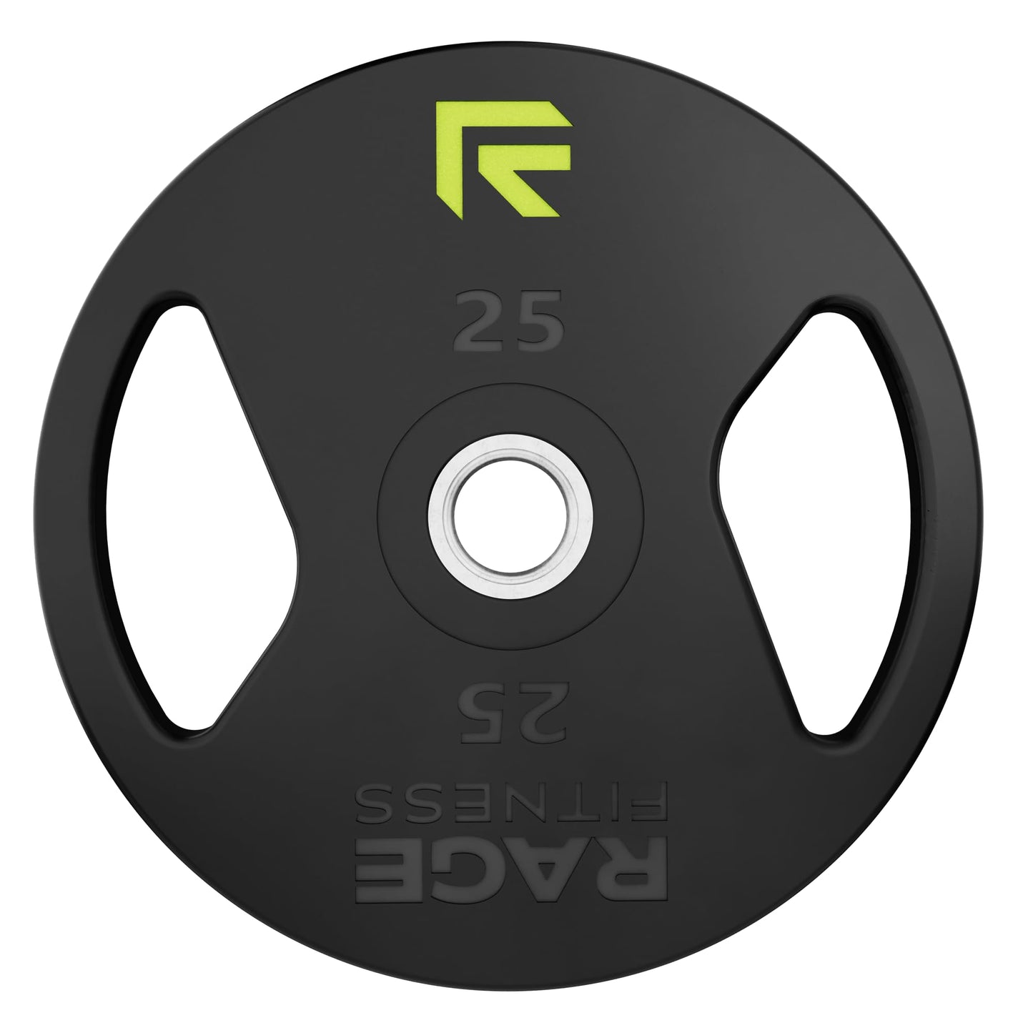 Rage Fitness Cast Iron Weight Plates, Rubber Coated, 2" Steel Insert (5lb, 10lb, 25lb, 45lb - SOLD INDIVIDUALLY), Rubber Weight Plates for Strength Training, Bench Press, Squats, Powerlifting