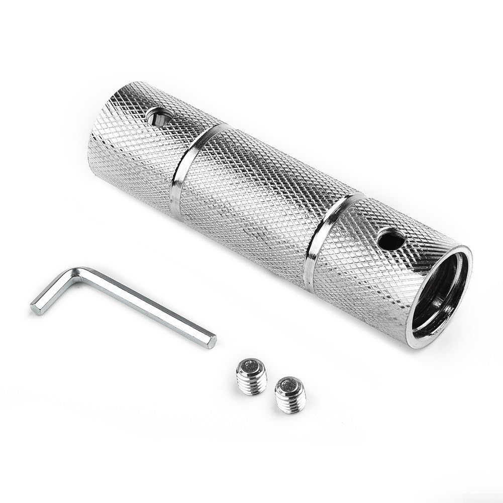 Dumbbell Bar Connector Standard 1 Inch Bar Extender Spinlock Dumbbell Adapter for Home Gym Steel Barbell Linker Fits 2.3-2.5cm Dumbbell Bar Two Fastening Screws Rounded