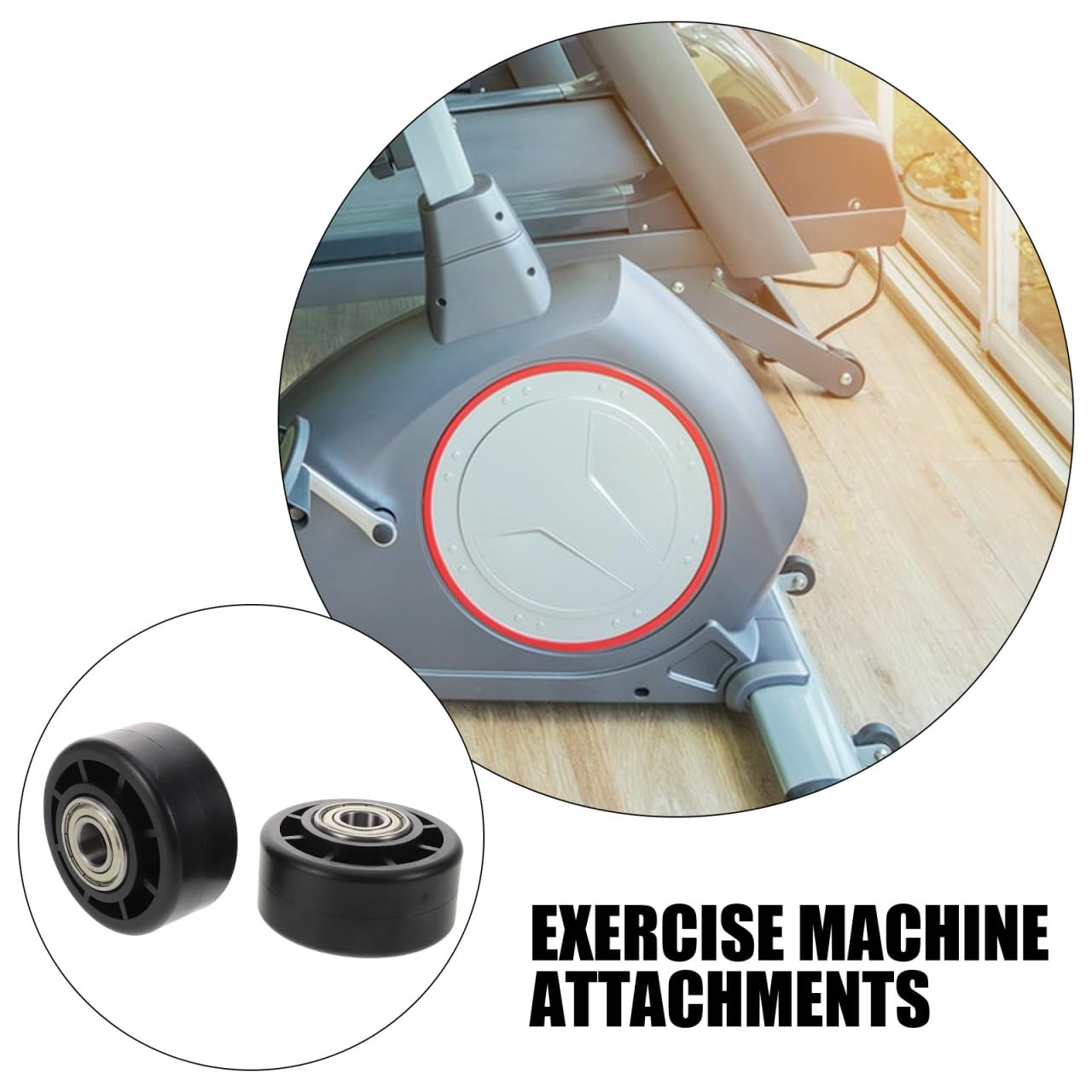 OHPHCALL Fitness Equipment Universal Wheel Replacement 2-Pack with Durable Pp Caster Bearings for Treadmill Gym Roller and Exercise Bike Accessories 2.76 Inch