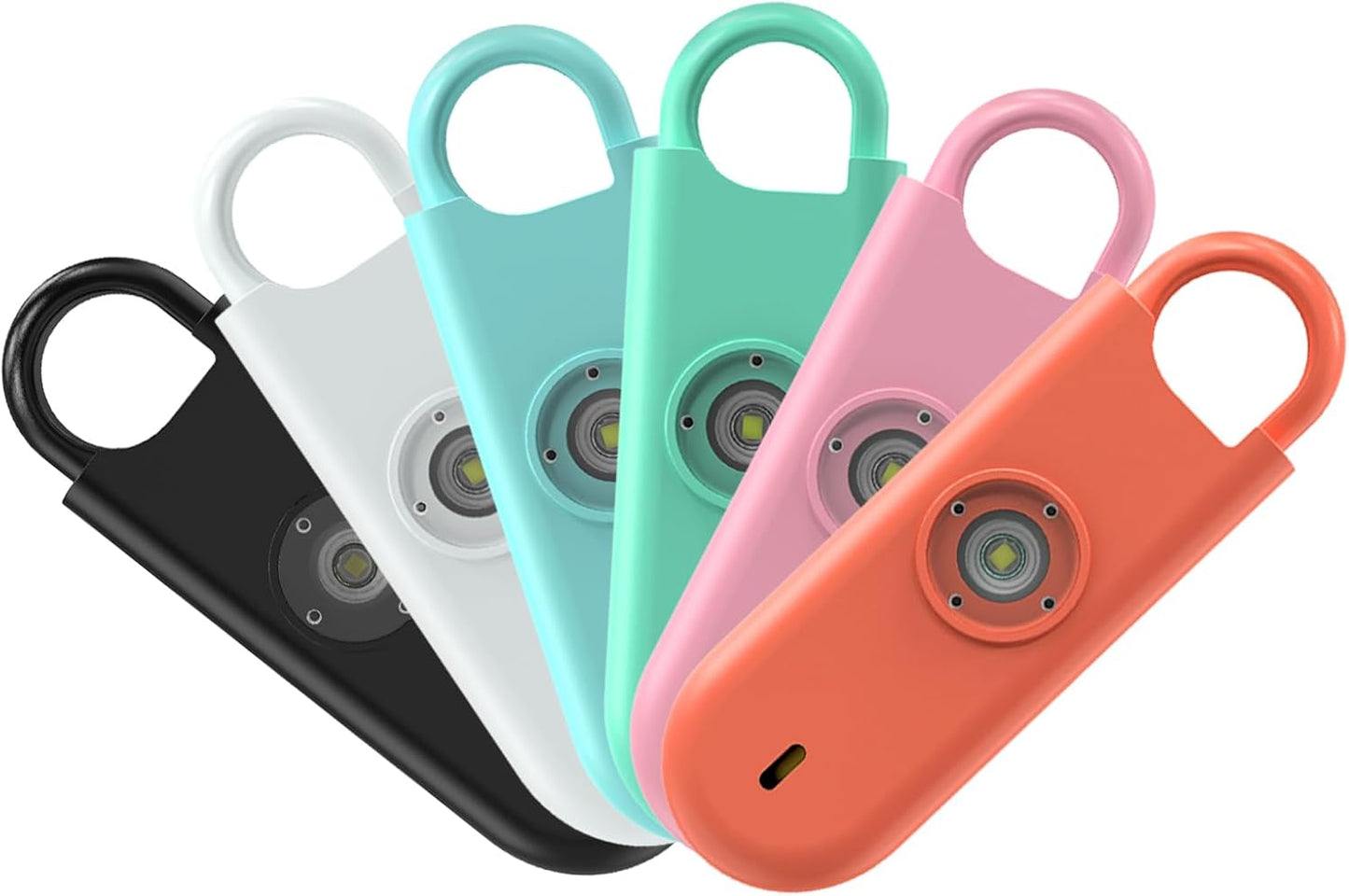 Fauxomor 140dB 6 Pack Personal Safety Alarm for Women, Safe Alarm Protection Keychain with Strobe Light & Low Battery