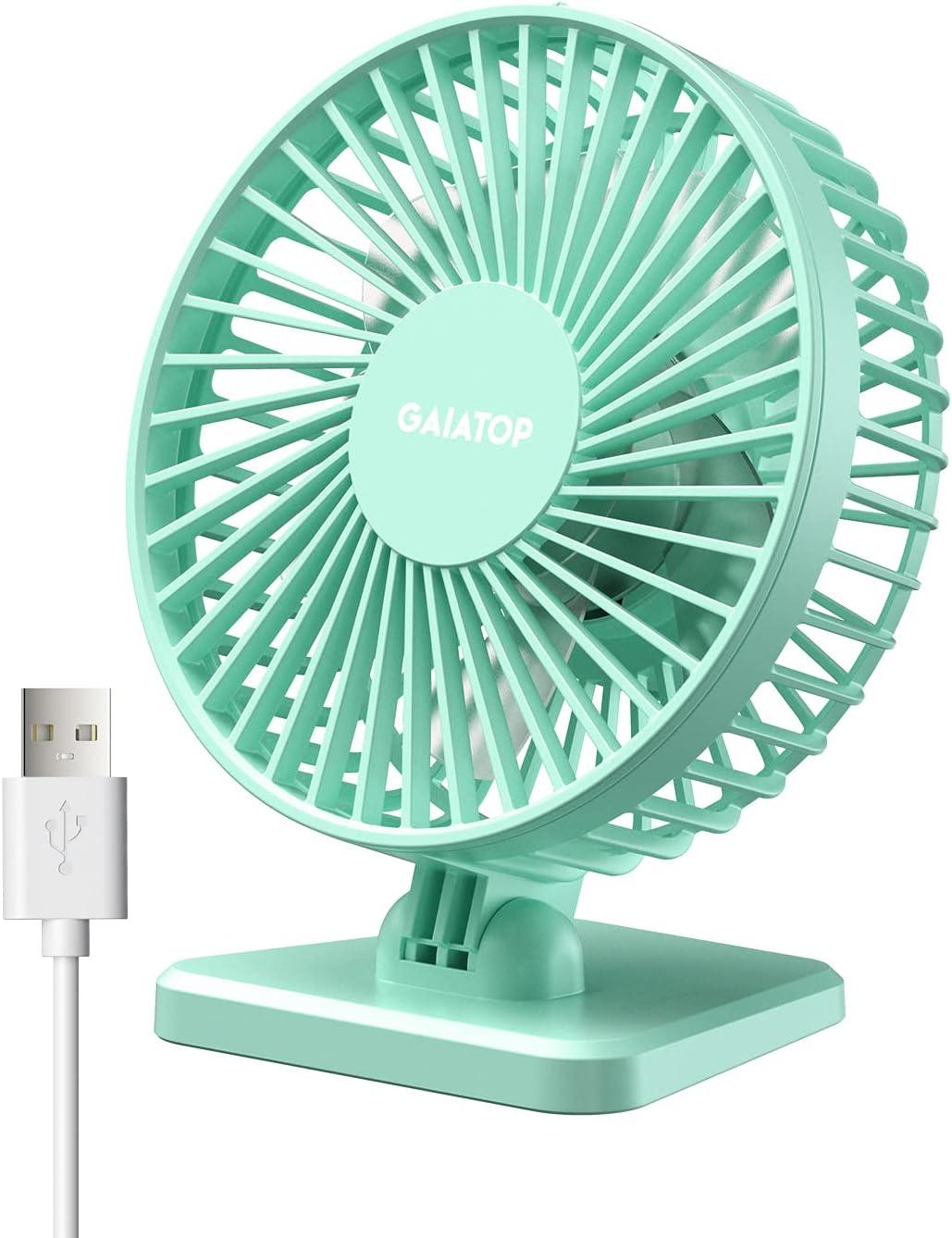 3 Summer Gaiatop USB Desk Fan, Small But Powerful, Personal Portable Quiet Speeds, Adjustable Mini Table Desktop fan