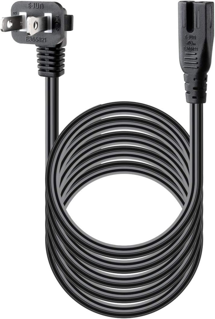 VSEER 2 90 18AWG SPT2 1-15P IEC320 C7 8 2-Slot (6 Prong Degree Angled Power Cord - NEMA to Figure Connector AC
