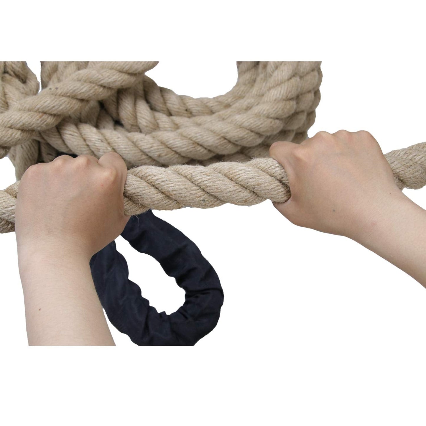Perantlb Outdoor Climbing Rope for Fitness and Strength Training, Workout Gym Climbing Rope, 1.5'' in Diameter, with Hook, Length 20 Feet