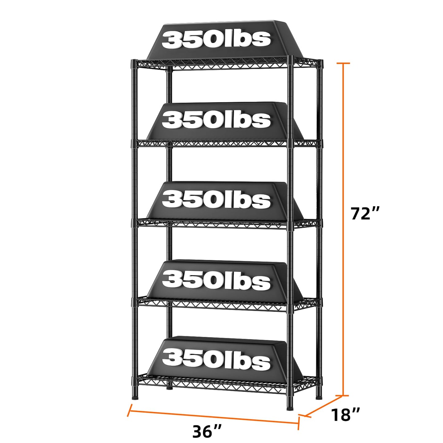 SINGAYE Shelf Closet Wire Shelving：Adjustable Metal Unit for Laundry Room Organization Bathroom Kitchen Home Garage Storage Pantry Rack Shelves