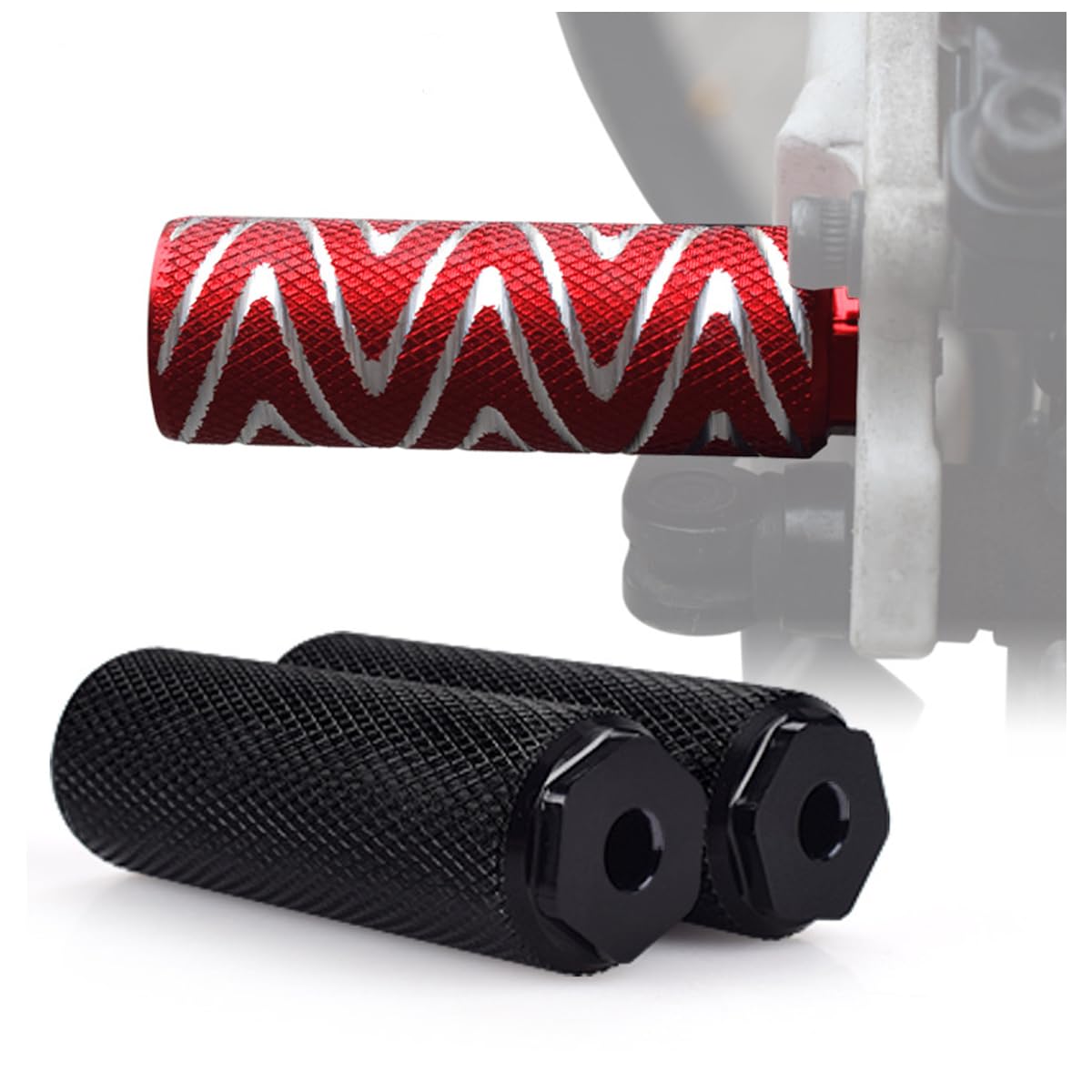 HOUSON 2 PCS Bicycle Pegs, Aluminum Alloy Bicycle Foot Pegs Bike Pegs Bicycle Footrests for Mountain Bikes Road Bike 100 * 28mm Black