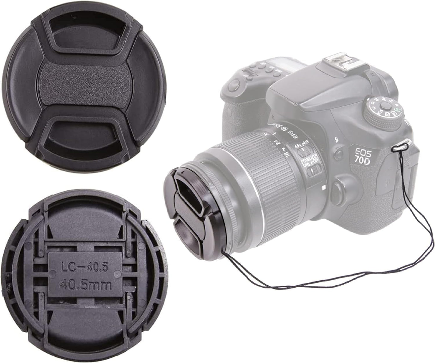 CamDesign 58MM Snap-On Front Lens Cap Cover Compatible with Canon, Nikon, Sony, Pentax All DSLR Lenses Black