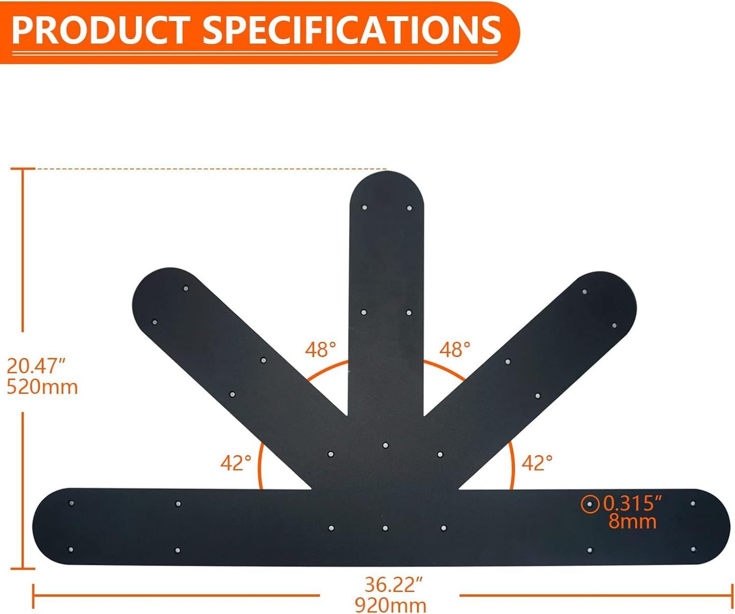 ITeVe.GD Gable Plate,Black Powder-Coated Truss Connector Bracket,12:12 Pitch,4 mm / 0.16" Steel Truss Nail Plates for Wooden Beam Fixed,Decorative Gable Plate with Bolts Support Shed Build(2 Pack)…
