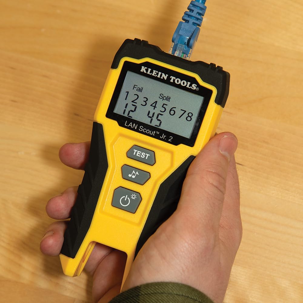 Klein Tools VDV526-200 Cable Tester, LAN Scout Jr. 2 Ethernet Tester for CAT 5e, CAT 6/6A Cables with RJ45 Connections