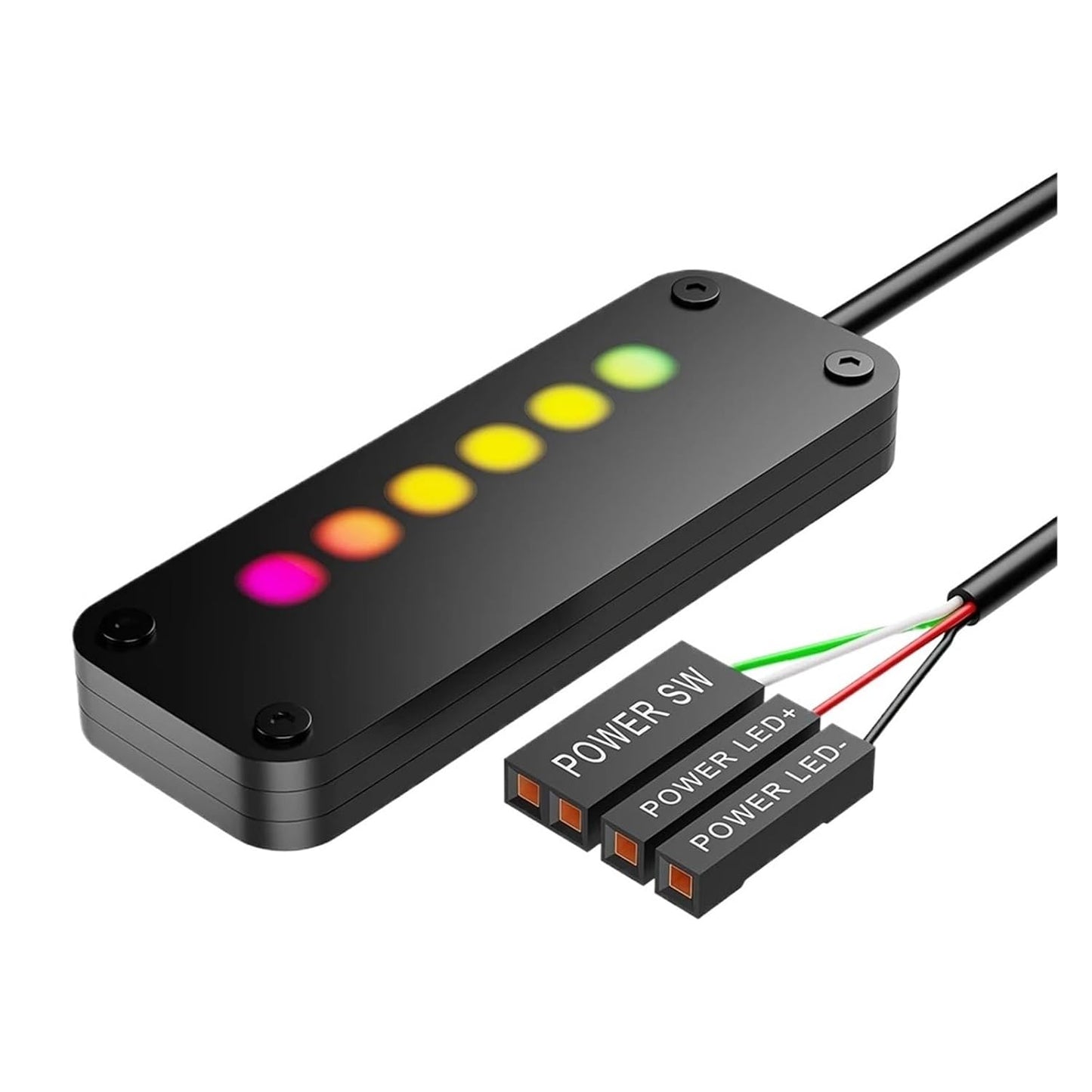 Y0S3QZ1 Case(4M) Power Button PC Switch Finger Slide ON/Off RGB Light Effect Motherboard External Switch Power SW
