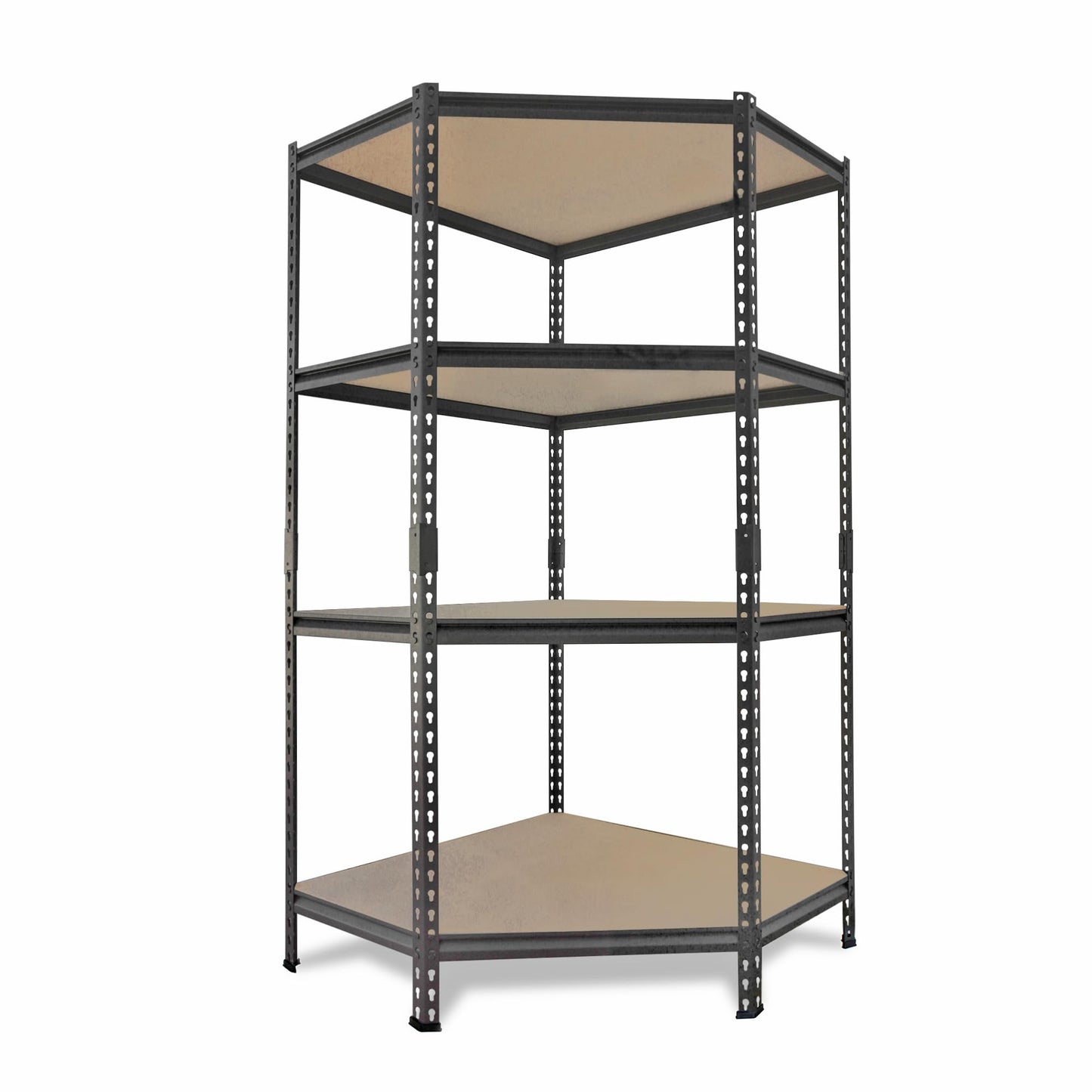 AR Shelving Pro Series Garage Storage Corner Shelving Unit — 4-Tier, Steel, Matte Black, 36in. W x 72in. H x 36in. D, 2000-Lb. Capacity, Model# TRCD18400KFUS0