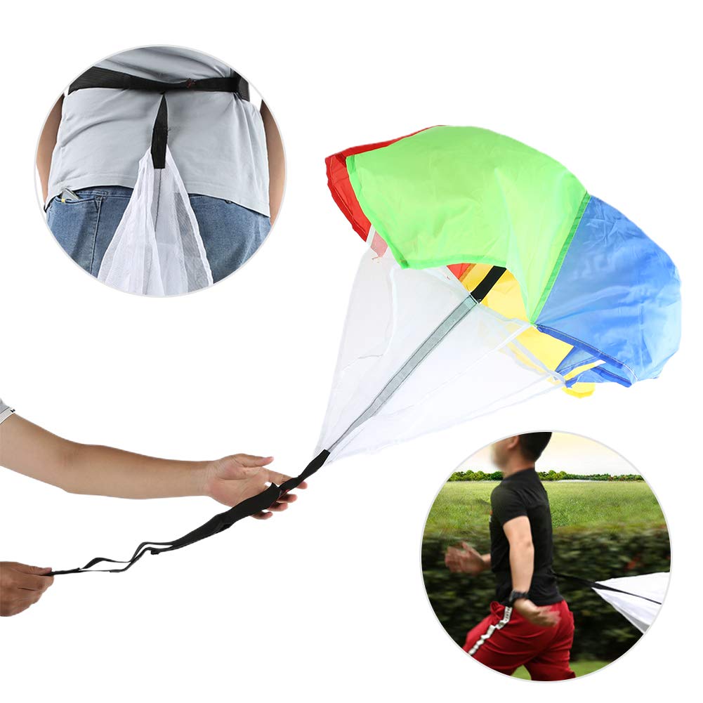Plplaaoo Speed Chute for Running Training,Resistance Parachute for Sprinting Drills, Adjustable Drag for Kids, Adults & Youth Athletes – with Carry Bag (Colorful)