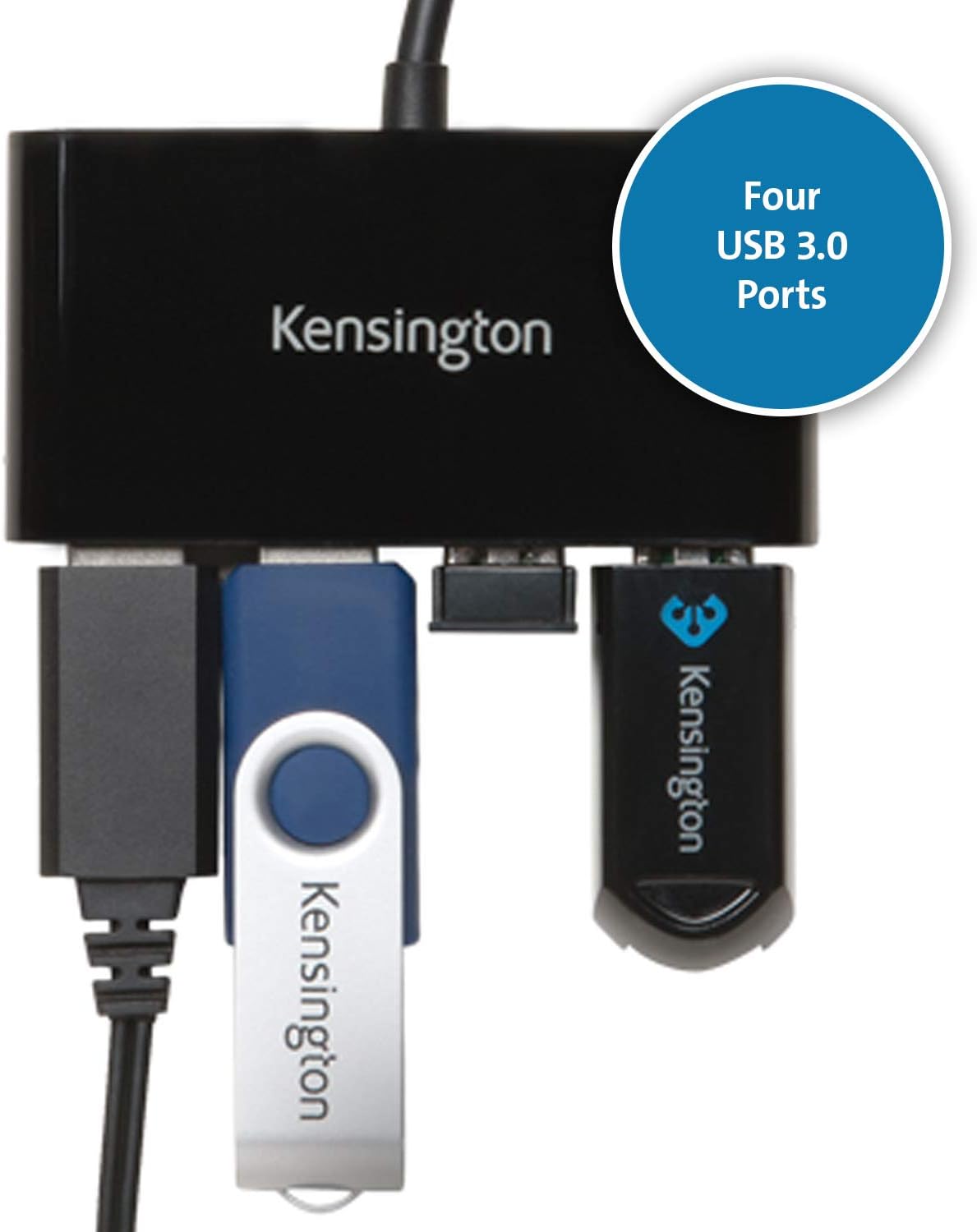 Kensington K39121WW UH4000 3.0 4-Port USB Hub