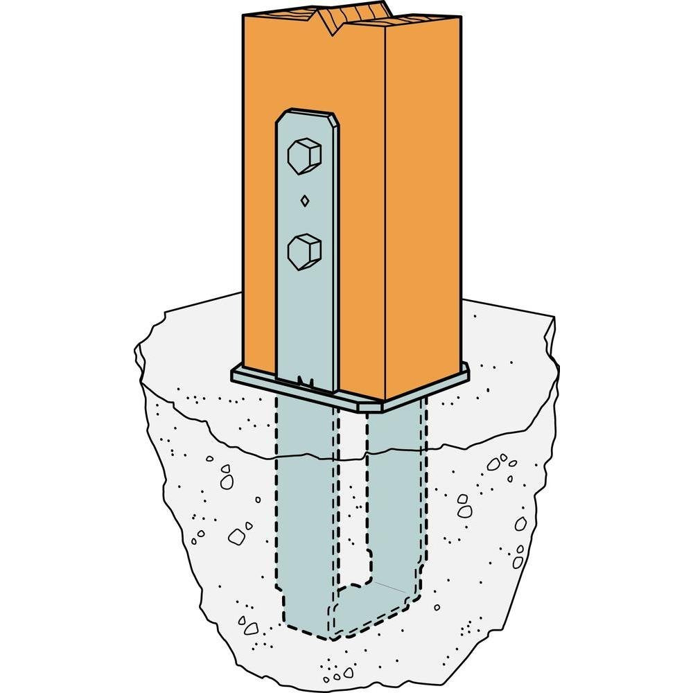 Simpson Strong Tie CB88 7-Gauge 8x8 Column Base 4-per Box