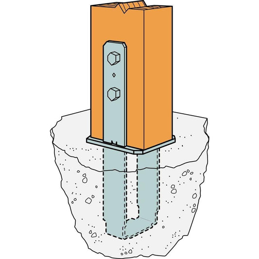 Simpson Strong Tie CB88 7-Gauge 8x8 Column Base 4-per Box