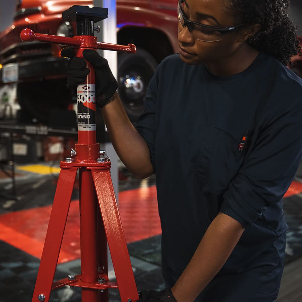 AFF 2 Ton Underhoist Component Stand - All Steel Stabilizing Stand with 55" to 85.5" Lifting Range - Supports Vehicle Components, for Exhaust and Suspension Work