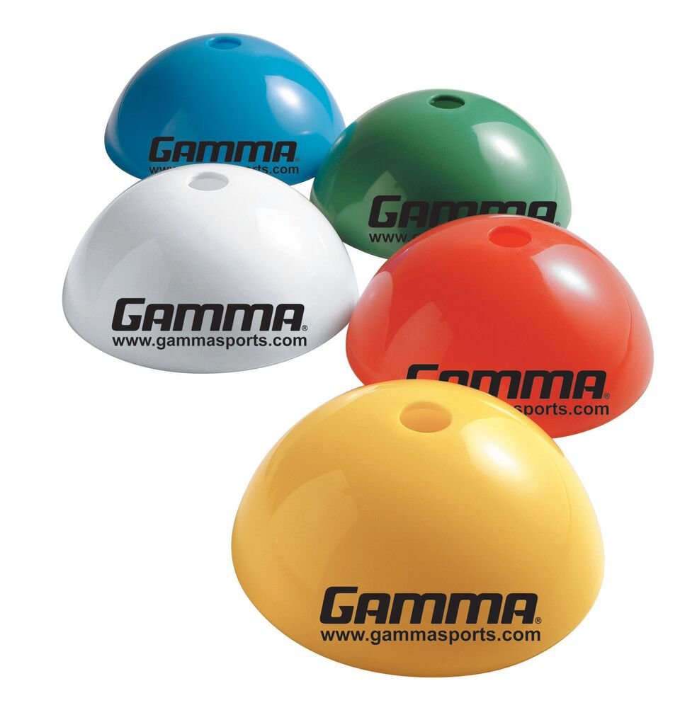 Gamma Sports Poly Spots and Cones, Hi-Vis and Durable Markers for Various Sport, Agility, and Target Training