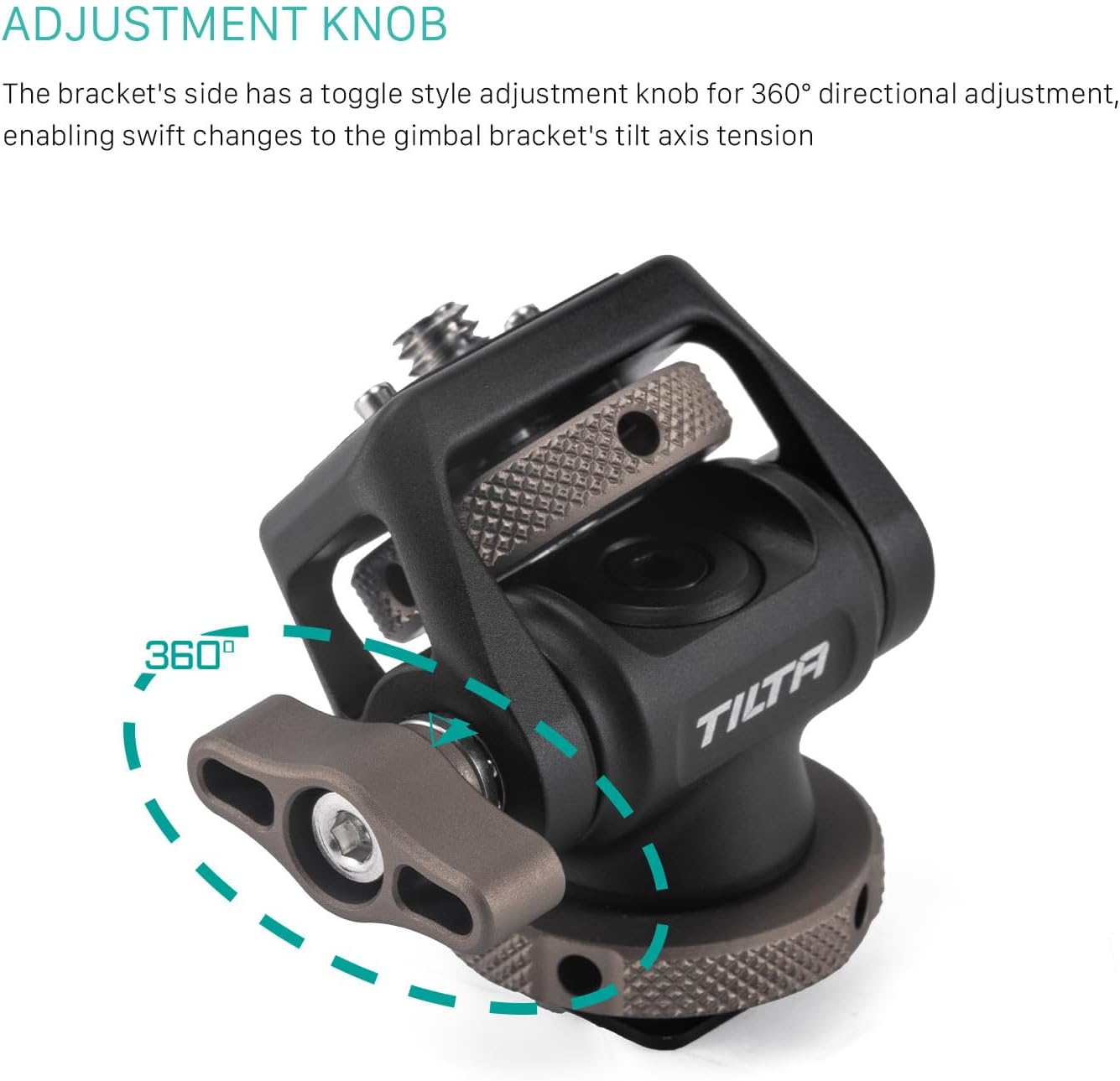 Tilta 4.4lb 360 175 Camera Monitor Mounting Bracket, Cold Shoe Mount for External Monitor Accessories | Supports Load |