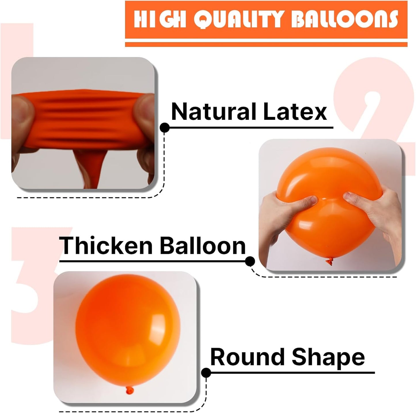 PartyWoo Orange Balloons - 50 Pack 5-Inch Mini Fall Latex Balloons for Thanksgiving & Halloween Decor