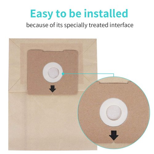 KEEPOW Zing Vacuum Bags for Bissell, 12 Pack Zing Bags 2154 4122 Compatible with Bissell Zing Canister Vacuum 1668, Zing Canister Bags Replacement