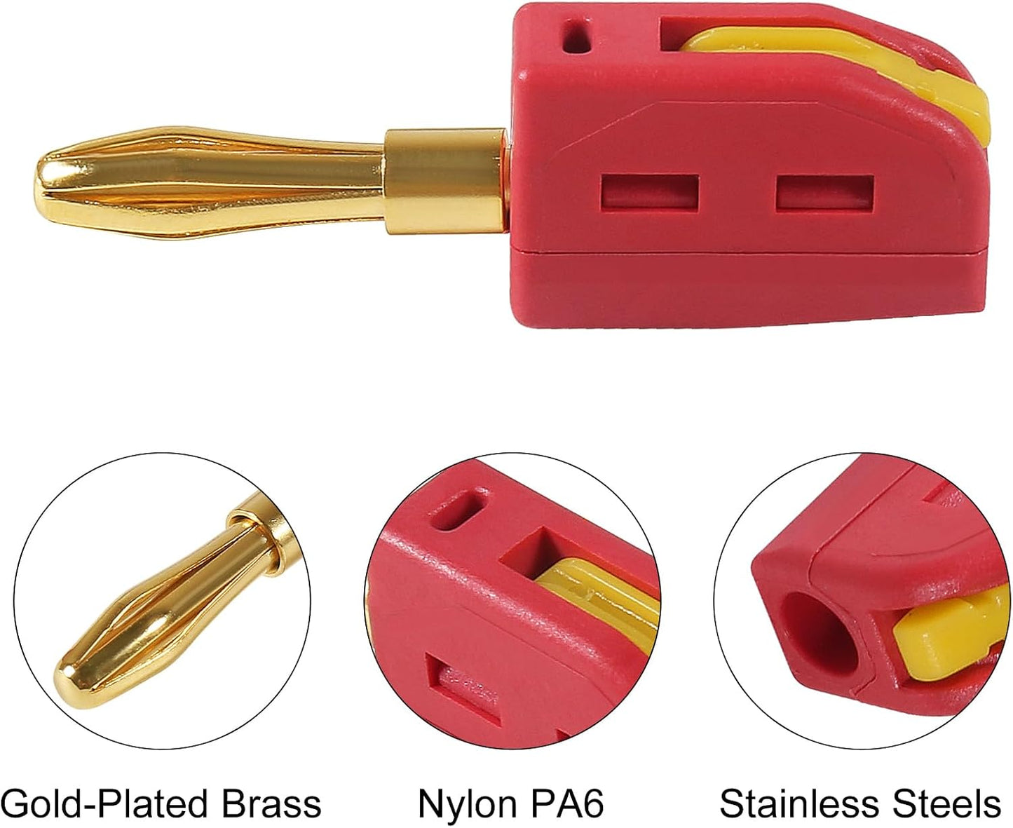 20Pcs 4mm 32A 250V, Banana Plug Quick Connect Speaker Wire Connectors Insulated Banana Sockets for Home Theater Audio