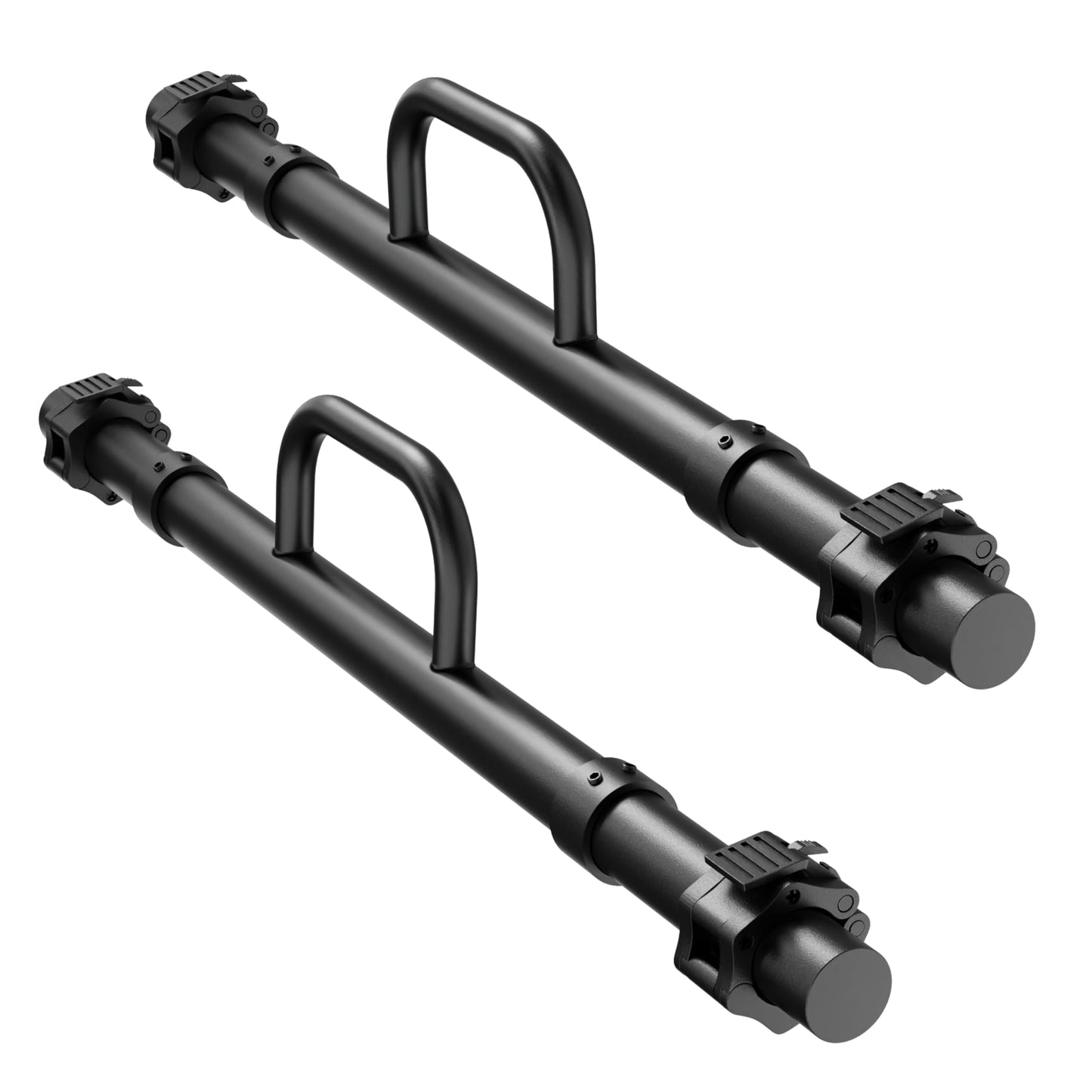 EVERYMATE Farmers Walk Handles, Barbell Style Grip Farmers Carry, Grip Strength Weight Training, Fits 2 Inch Weight Plate, Farmers Walk Bar Strength Training Workout Equipment (Pairs)