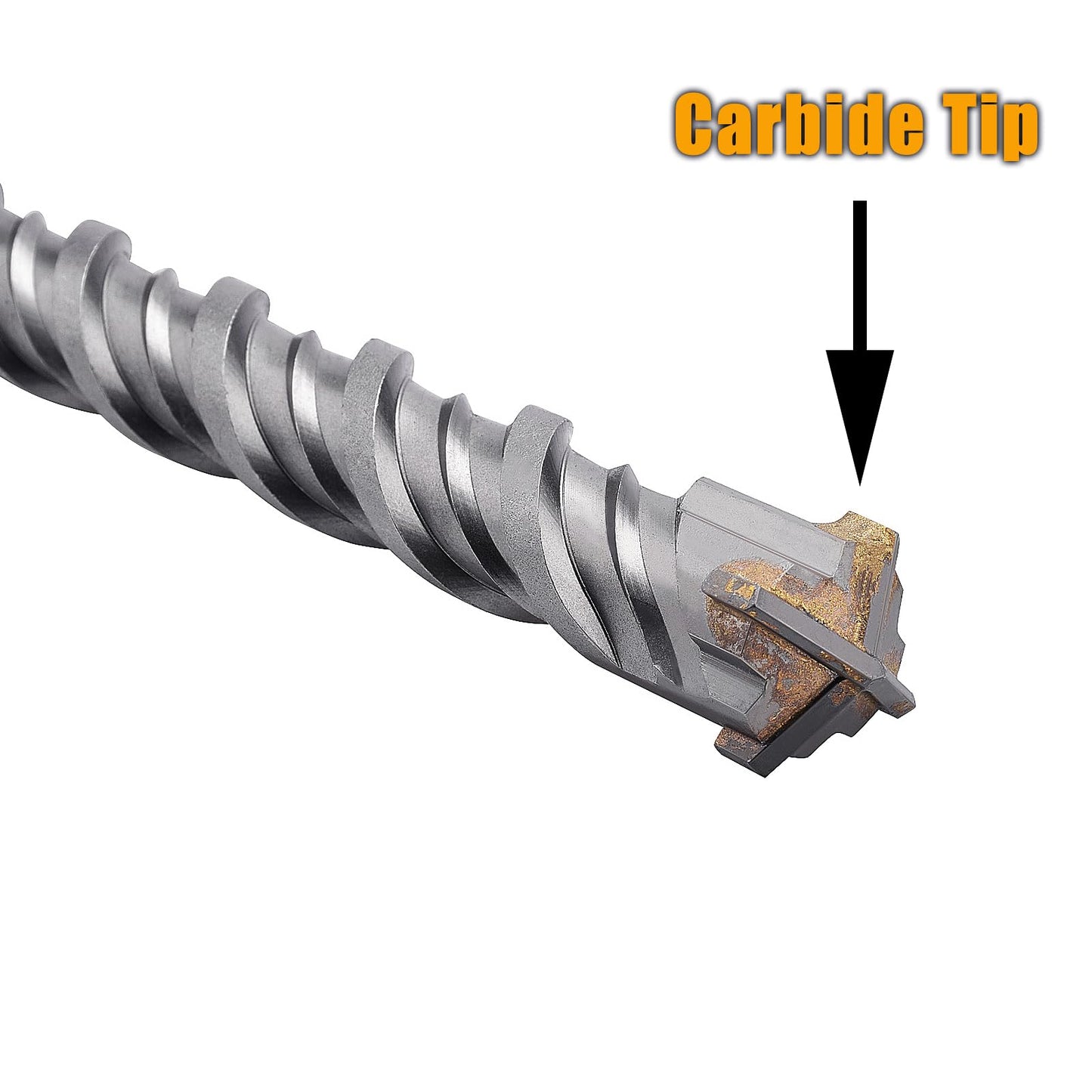 1-1/8 inch X 16 inch SDS Plus Rotary Hammer Drill Bit, Concrete Drill Bit for Concrete, Brick, Cement and Stone, 16 inch Length (16" Length, 1-1/8" Diameter)