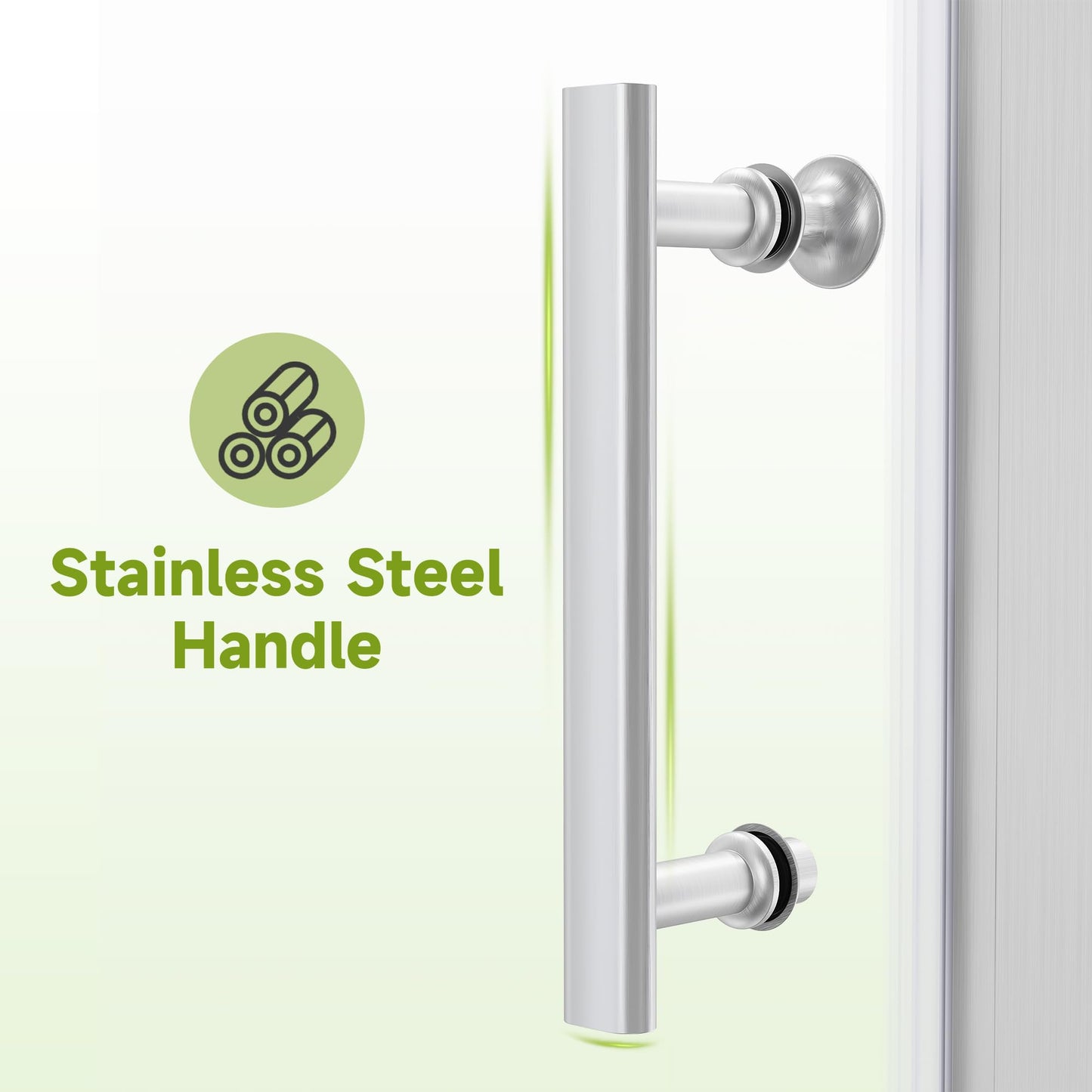 SL4U Bifold Shower Door, 36" W x 72" H, 1/4" Tempered Glass Shower Door, Foldable Shower Glass Door, Easy to Clean, Brushed Nickel Finish