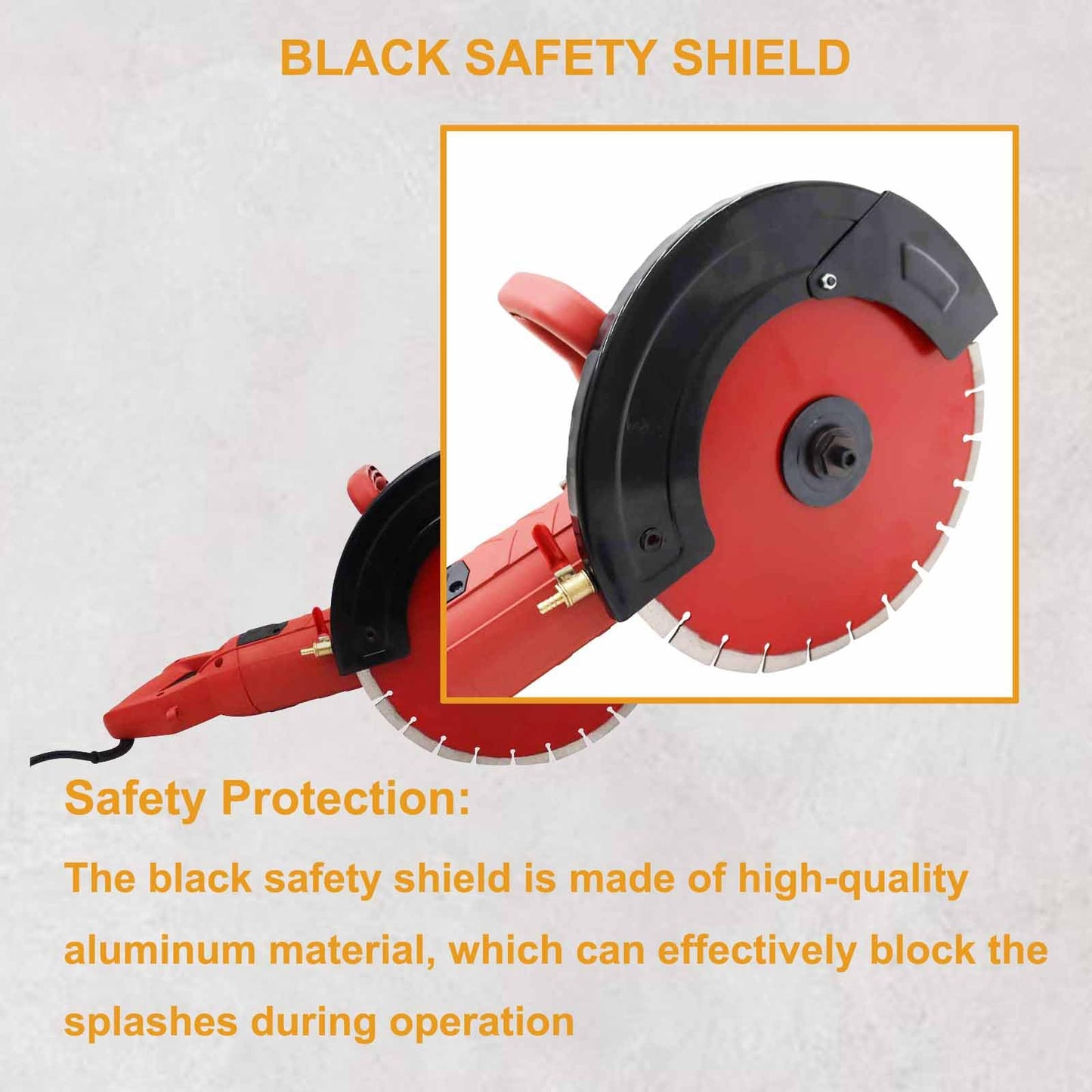INTBUYING Electric Concrete Saw, Wet/Dry Circular Saw Cutter, 14" Concrete Cutter Masonry Tool 220V for Wood, Granite, Brick-with Water Pump