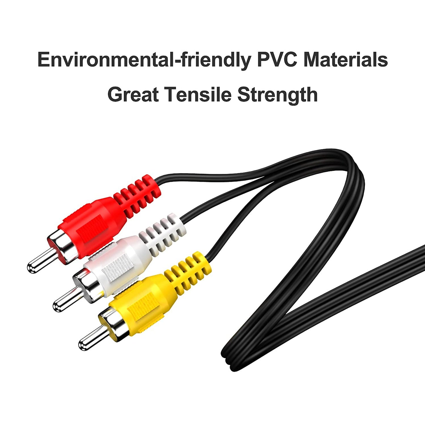 SNLLMZI 3.5 mm Cable,3.5mm 18 3 TV,Smartphones,MP3, 5ft1.5M to RCA AV Camcorder Video TRRS Male to RCA Male Plug