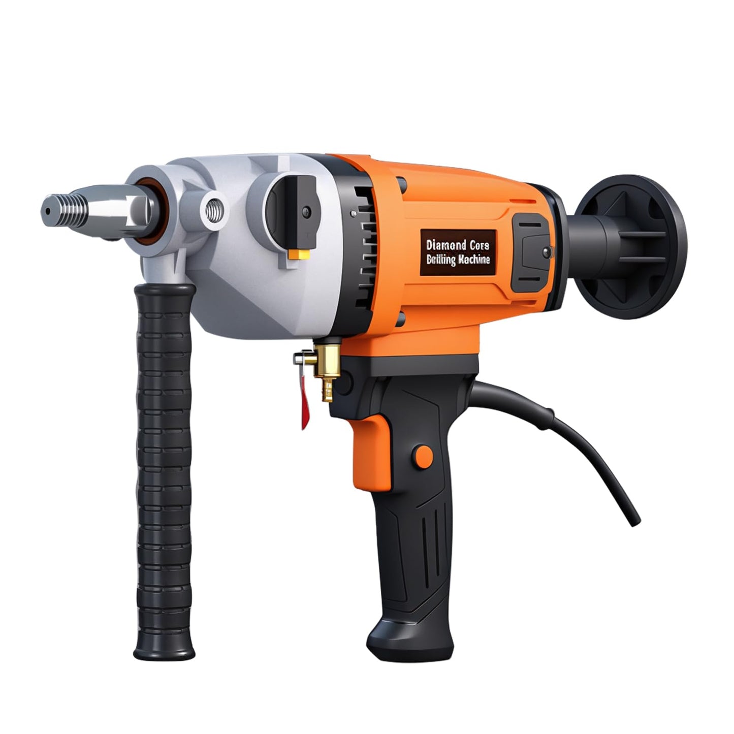 Zelurelle 4 inch Diamond Core Drill Machine, 1500W Handheld Concrete Core Drill Rig, 2-Speed Wet/Dry Drilling, 1350/2350RPM, 1-1/4" Thread, for Brick, Block, Stone, Reinforced Concrete