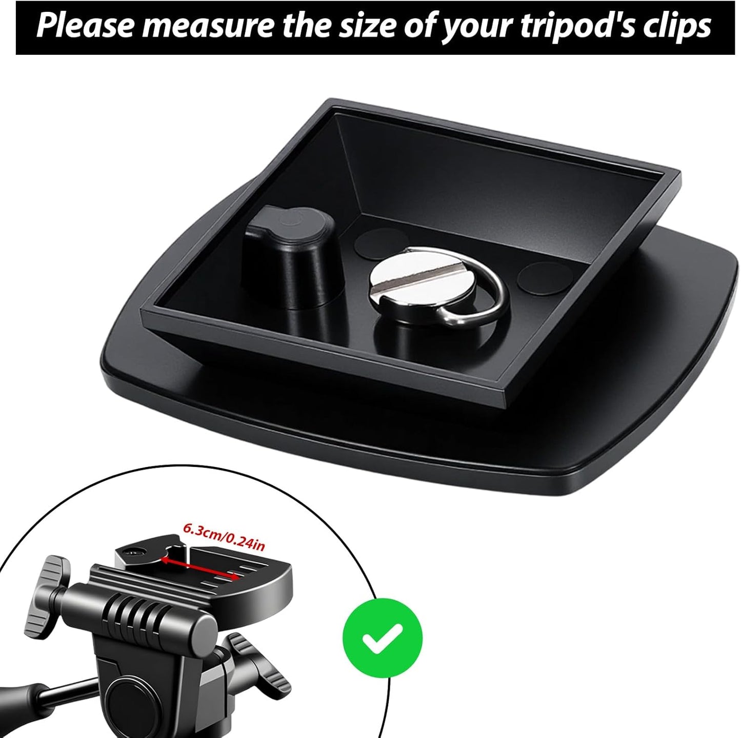 Alrhso 2 Pack 63x48mm Camera Quick Release Plate Universal Tripod Quick Release Plate Camera Mount Adapter Replacement