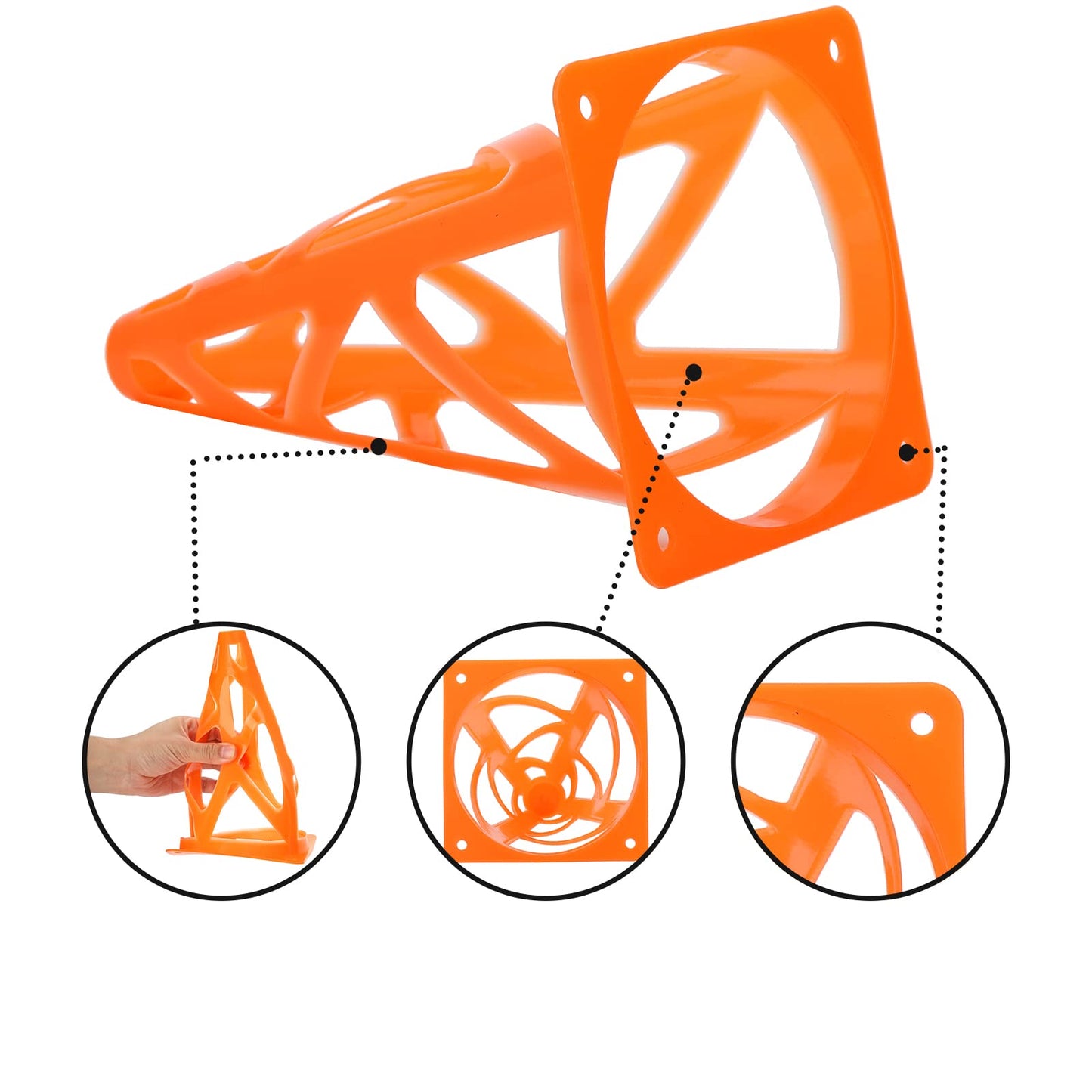 ZEAYEA 30 Pack Agility Training Sport Cone, 9 Inches Soccer Cones with Carry Bag, Basketball Training Cones for Soccer Football Basketball Speed Grab Drills and Training