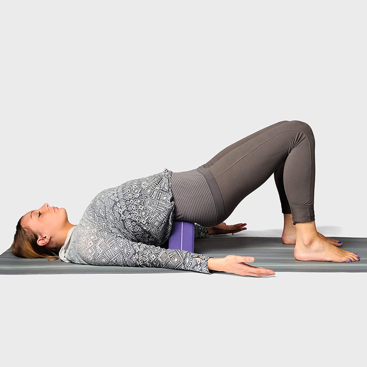 Hugger Mugger 4 in. Foam Yoga Block (Purple)