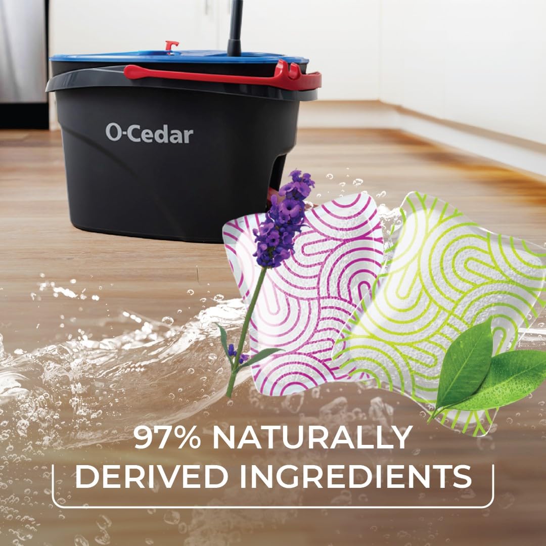 O-Cedar Floor Cleaning 20ct Pacs with Citrus Scent 10ct (1- Pack) and Lavender Scent 10ct (1-Pack)