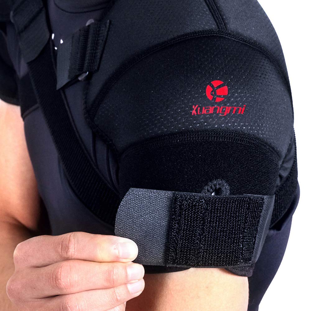 Kuangmi Double Shoulder Support Brace Strap Wrap Neoprene Protector,M
