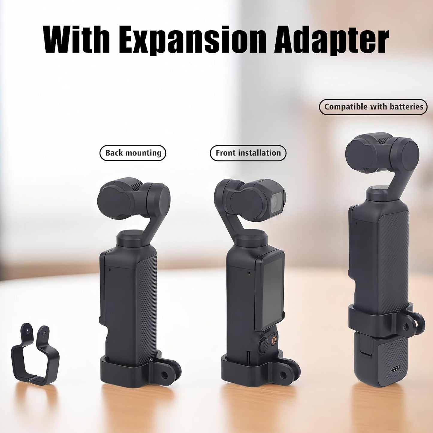 Mechrig 3,Ajustable 360Ball Setup Cold Shoe Mount Expansion Adapter for DJI Osmo Pocket Head for DSLR Hot Shoe
