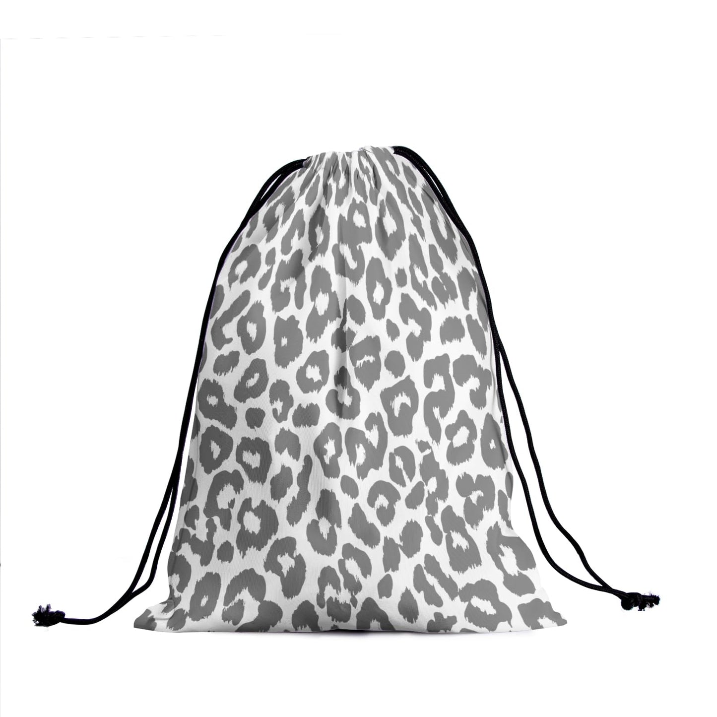 Nerxy Leopard Grip Bag - Grey Gymnastics Grip Bag Cheetah Print Gymnasts Gym Bag Drawstring Gift Bag Gym Storage Pouch for Sports Party Favors