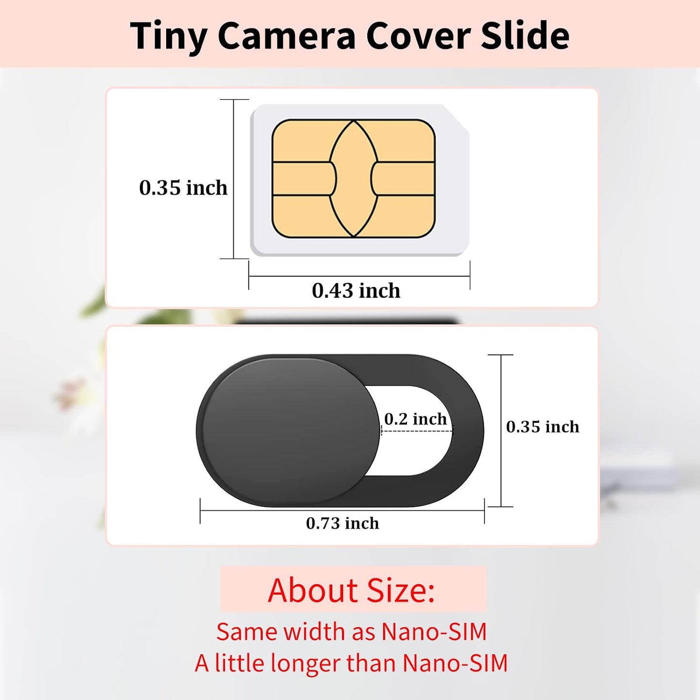 Yilador (3 Pack), 0.03 inch Webcam Cover Ultra Thin Laptop Camera Cover Slide for iPhone iPad MacBook Pro Computer iMac