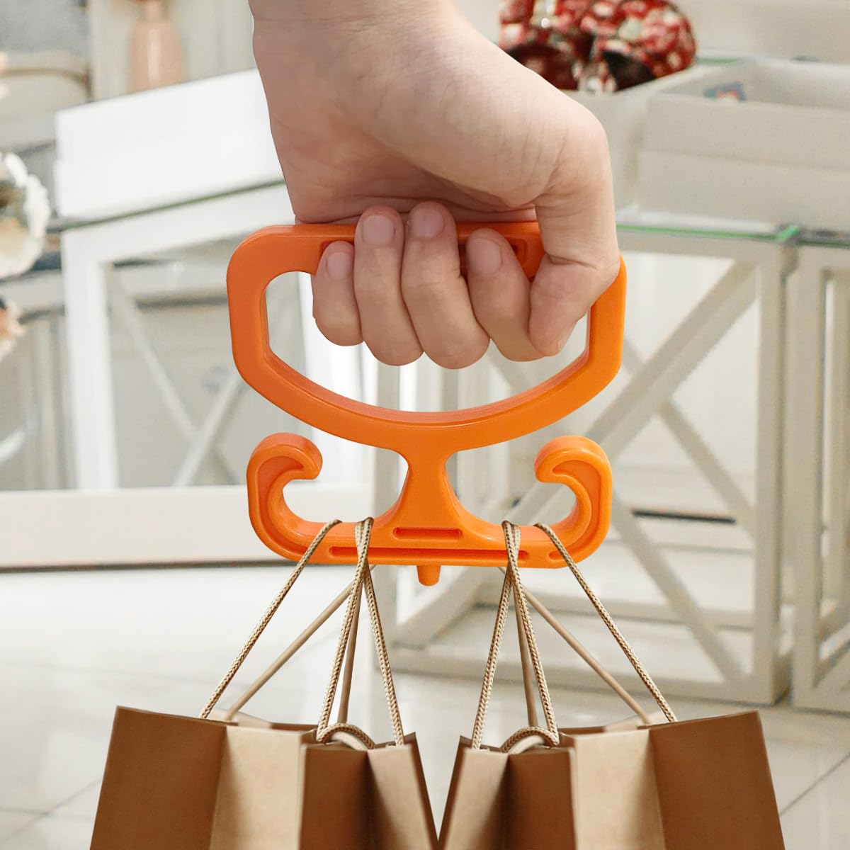 zhuohai Grocery Bag Carrier Handle,Heavy Duty Comfortable Grip Carry Handle,Holder Each Holds Up to 80lbs Durable Heavy-Duty Shopping Bag Rack for Carrying Buckets, Shopping Bags，Paint Cans