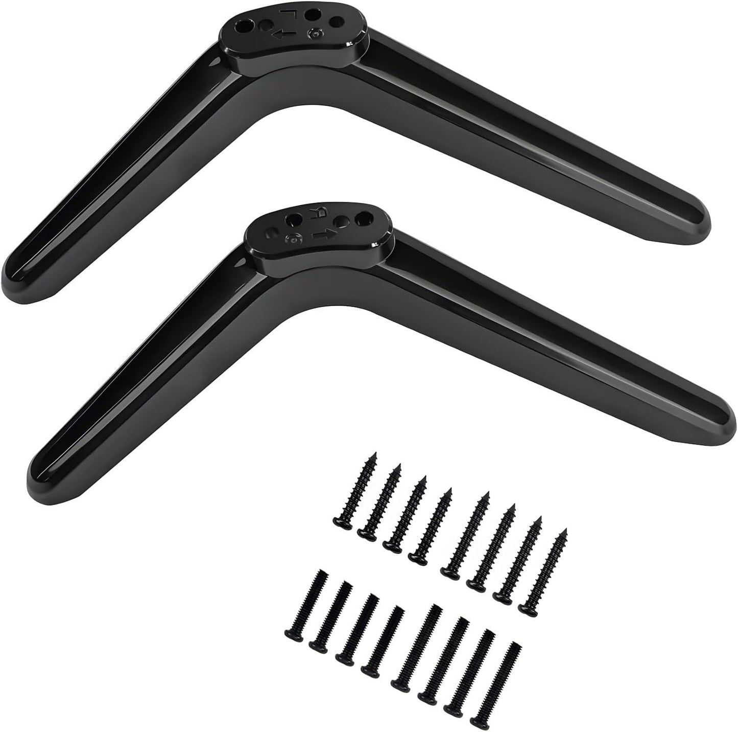 Vestamore 2 Pcs Tv Stand Legs Replacement for Tvs Compatible with Roku Tv, Universal Base with Screws, Abs, Space