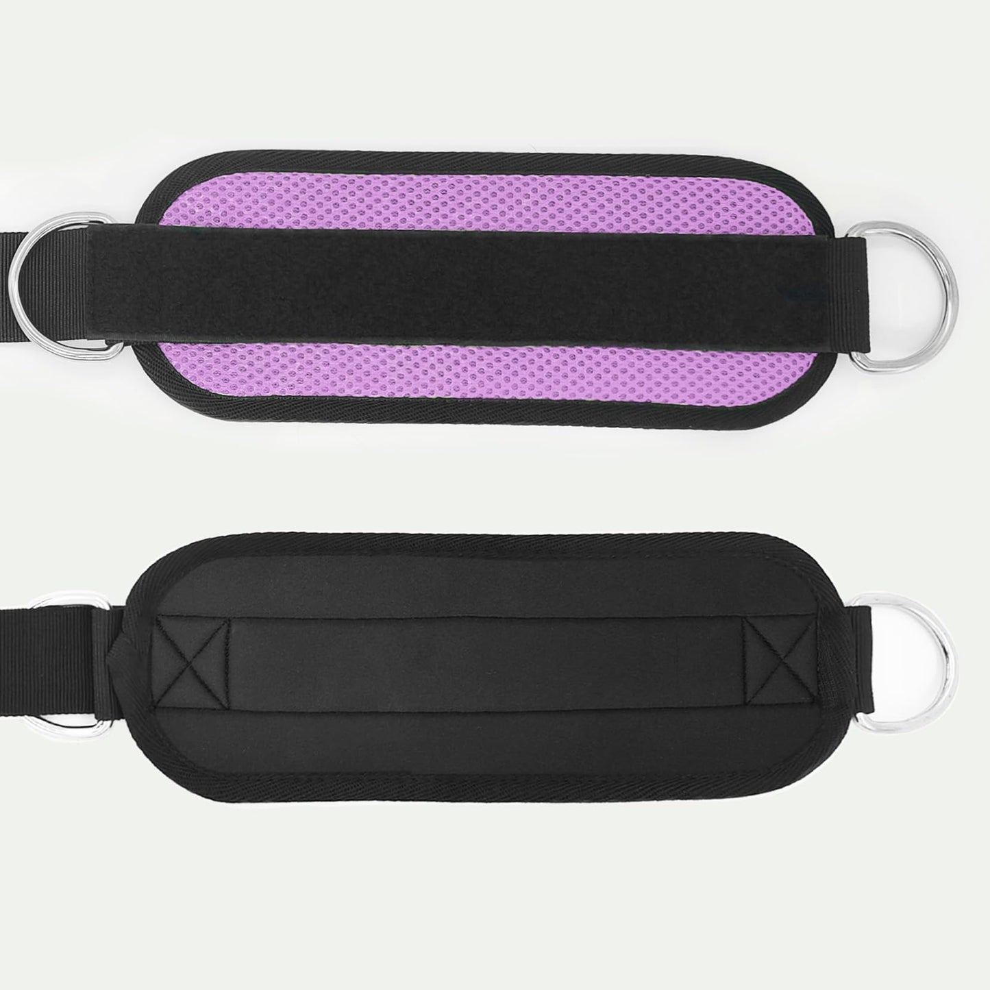 Langmeil 2Pack Comfortable Ankle Strap for Cable Machine, Fitness Work Out Cuff Attachment for Home & Gym, Booty Workouts Kickbacks, Leg Extensions, Hip Abductors Men Women(Purple)