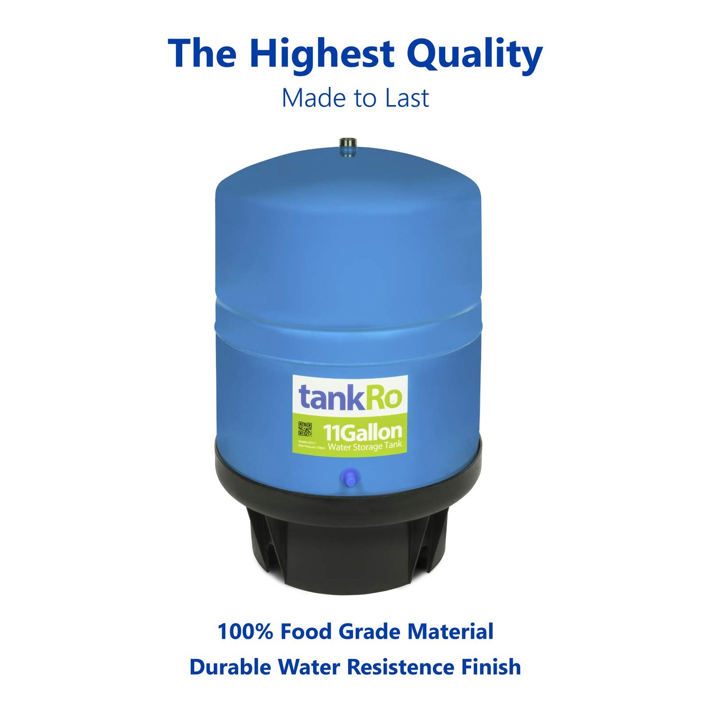 tankRO – RO Water Filtration System Expansion Tank – 11 Gallon Water Tank – Large Reverse Osmosis Water Storage Pressure Tank