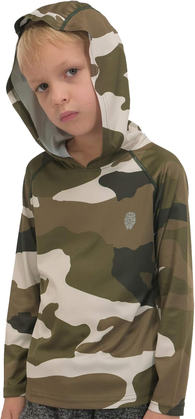 Hoodies for Boys Outdoor Recreation Shirts - Youth Athletic Tops Sun Protection UPF 50+