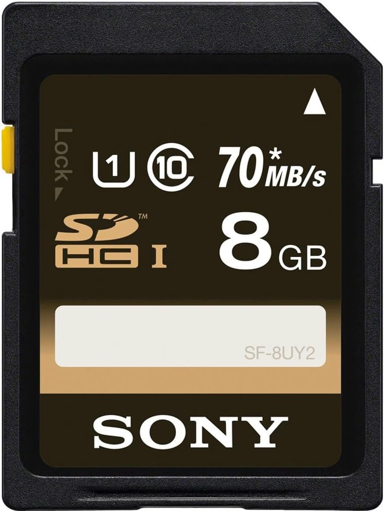 8GB 10 UHS-1 70MB/s (SF8UY2/TQ) Sony Class SDHC up to Memory Card
