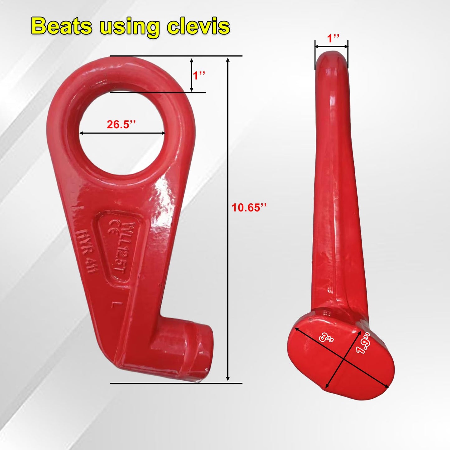 12.5T Shipping Container Lifting Hooks, 2 Pack 27,500 lbs Working Load Limit Heavy Duty Container Lifting Hooks Used for Lifting, Rigging, Towing, and Recovery 【12.5T* 2 Pack】