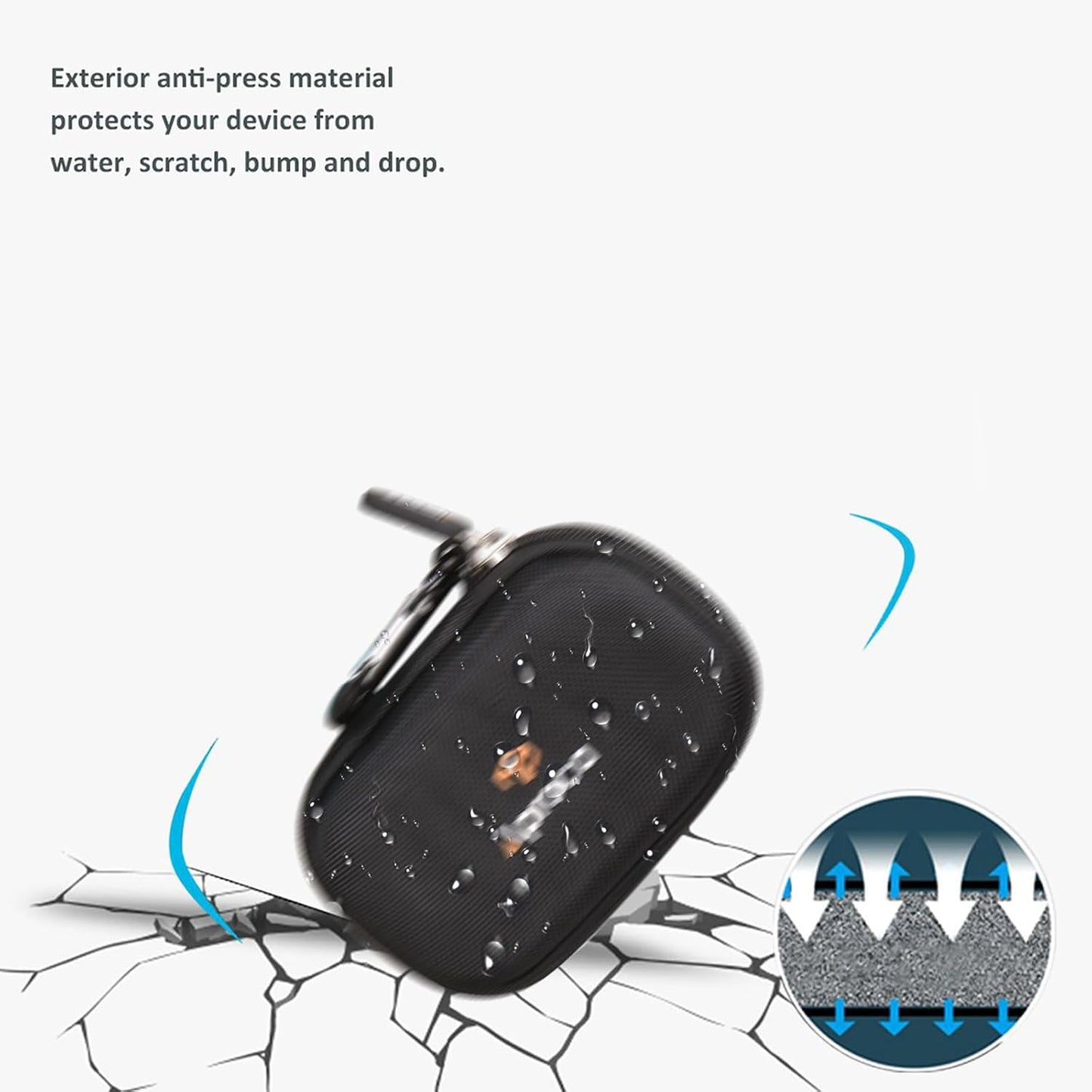 Aproca Case Compatible with PLAUD Note/Note Pro AI Voice Recorder, Portable Hard Storage Bag for Accessories -Black