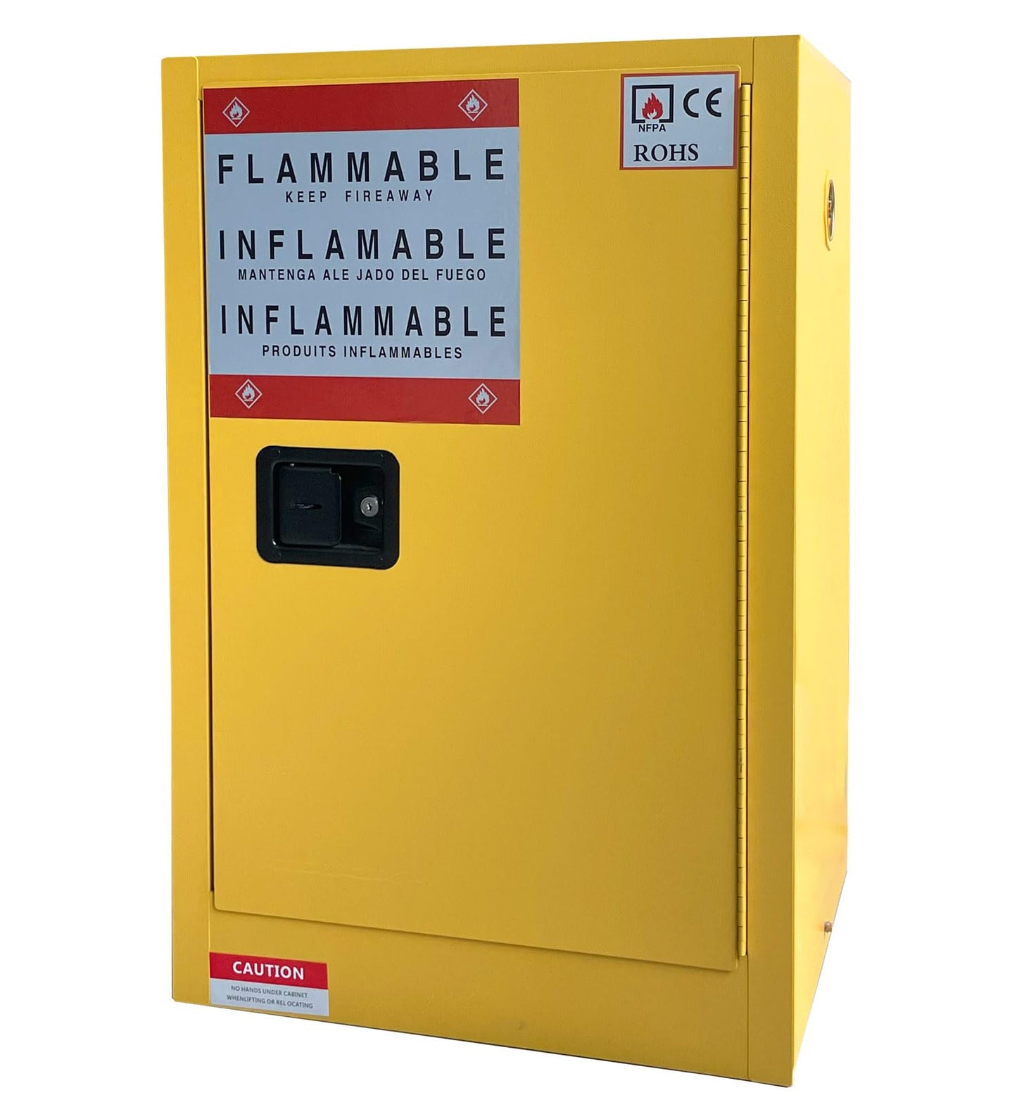 koxuyim Hazardous Storage Cabinets, 18.1" Dx23.2 Wx35.4 H, Industry Safety Cabinet, Dangerous Storage Explosion Proof Cabinet, 2 Adjustable Galvanized Steel Shelf,(5.3 c.f. - Inside Volume)