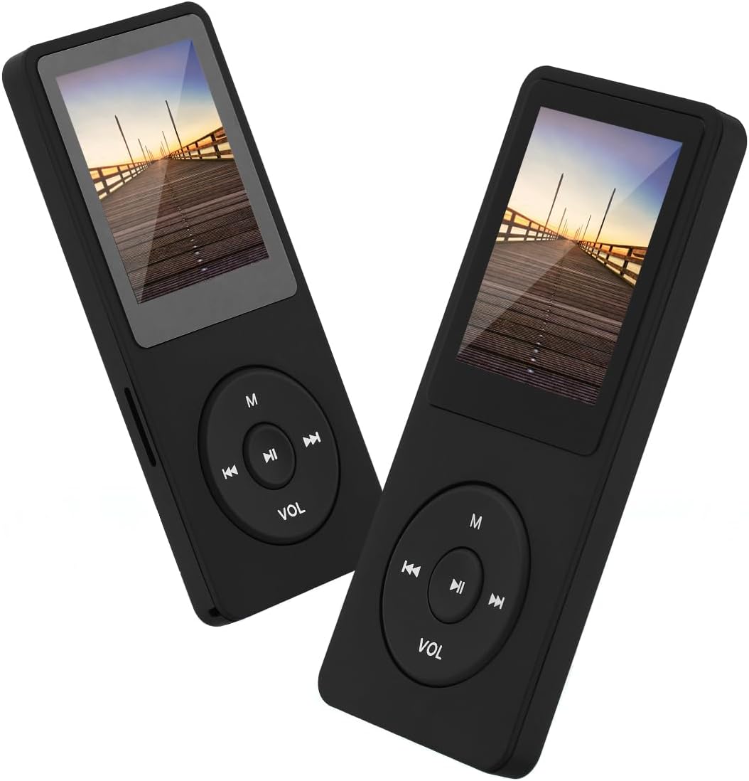 Muhivuts MP3 32GB Card,1.8-inch Player is a Portable Music Player with a Micro sd Screen,with Speaker,FM