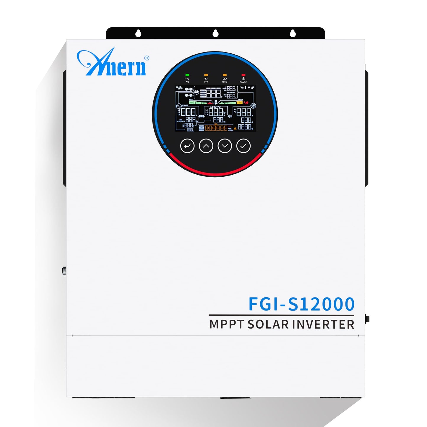 12KW Solar Hybrid Inverter All in One, 48V DC to 220V-230V AC On/Off Grid Pure Sine Wave Solar Inverter with 160A MPPT Charge Controller for Home Appliances, Work with Lead Acid & Lithium Battery